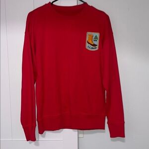 L.L. Bean Men's Vibrant Red Crewneck Sweater